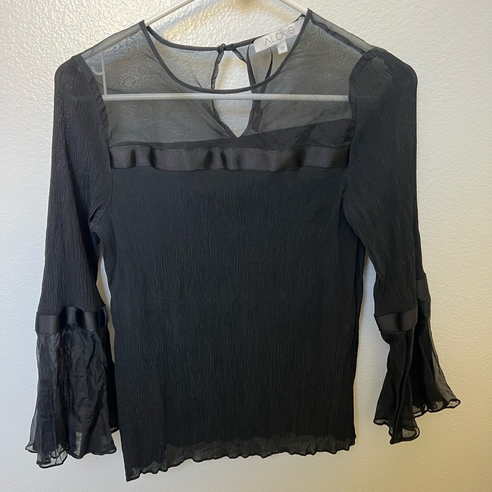 Alexis Silk Bell Sleeve Blouse